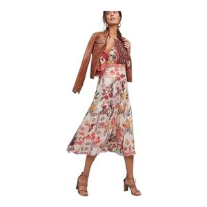 Anthropologie Akemi + Kin Midi Multiple Print Long Sleeve Dress Size 6 Lined